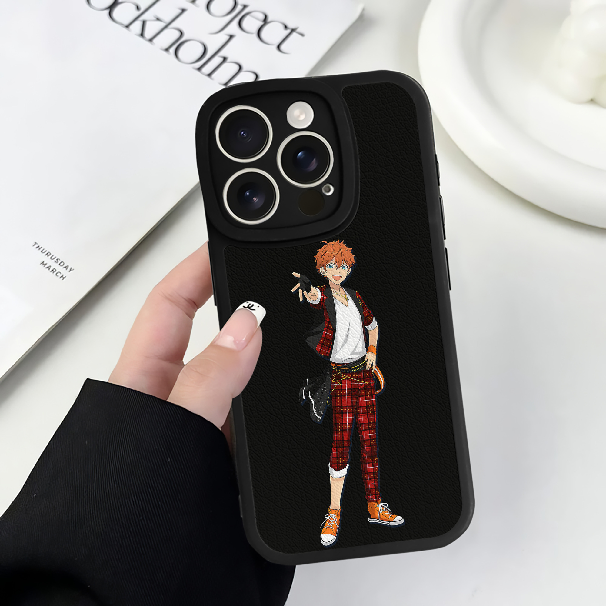 （画像用） あんさんぶるスターズ! Ensemble Stars 【iPhone 16シリーズ対応】シリコンスマホケース（レザー調） 材質：シリコン